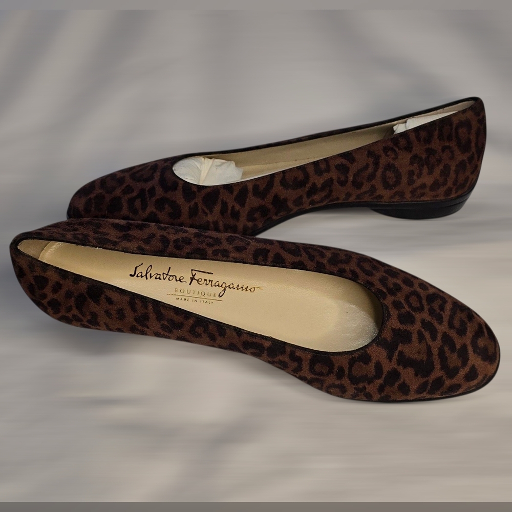 💎💎Salvatore Ferragamo💎💎 Leopard Print Flats 🐆🐆🐆    NEW WITHOUT BOX✨️✨️✨️